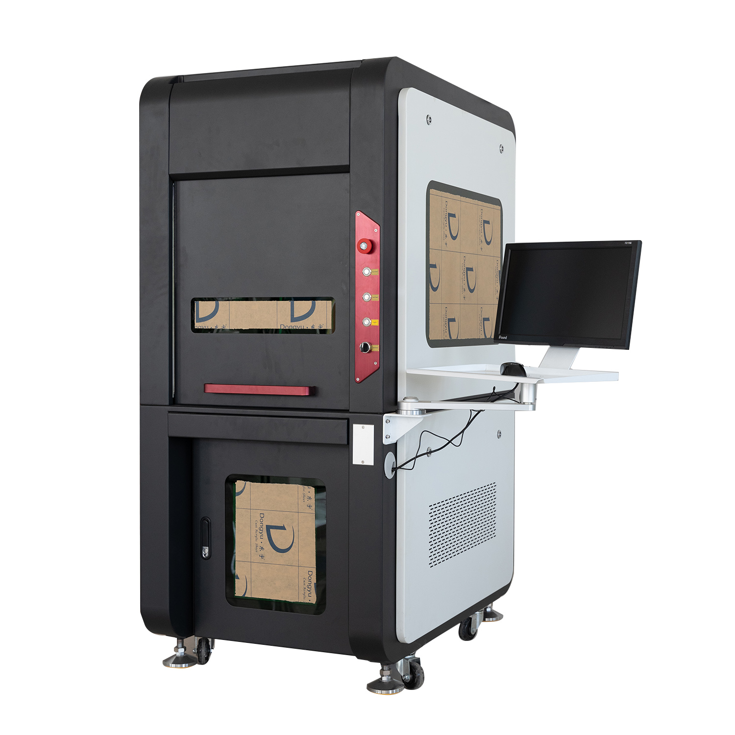 20W 30W JPT MOPA Machine de marquage laser à fibre Graveur laser avec rotatif