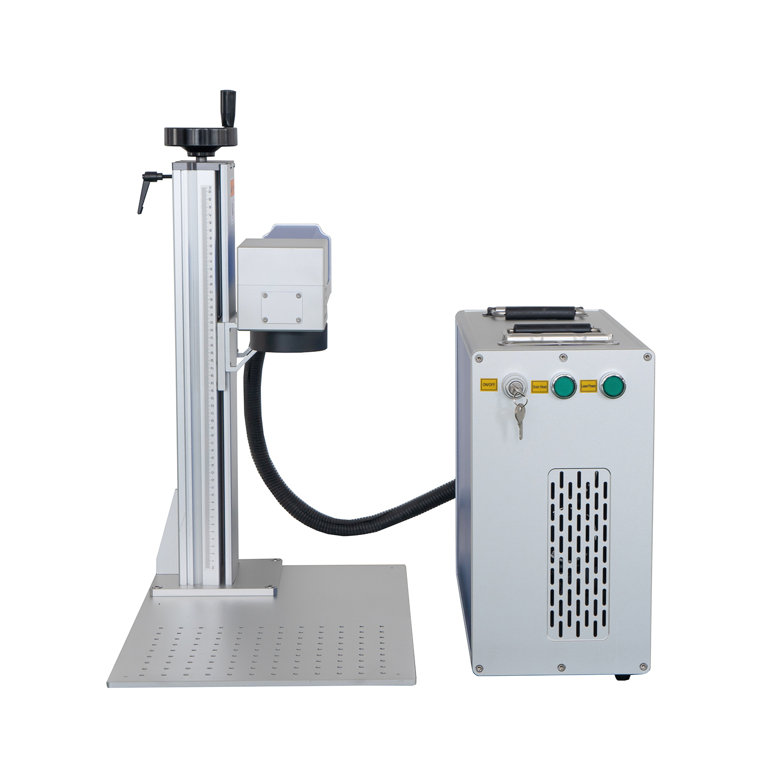 Machine portative d'inscription de laser de fibre de fente de commande numérique par ordinateur avec la source laser de Raycus 20w 30w 50w