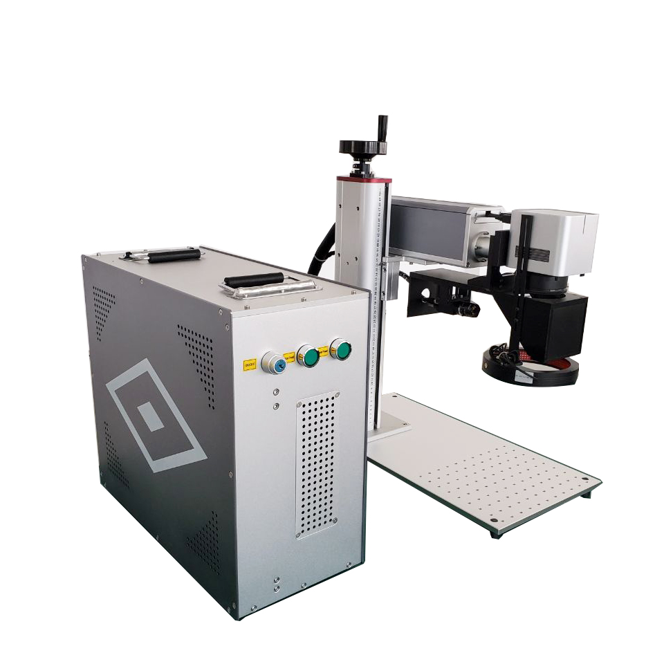 CCD Vision Positionnant 20W 30W 50W 60W 100W Machine de marquage laser à fibre avec bande transporteuse et caméra
